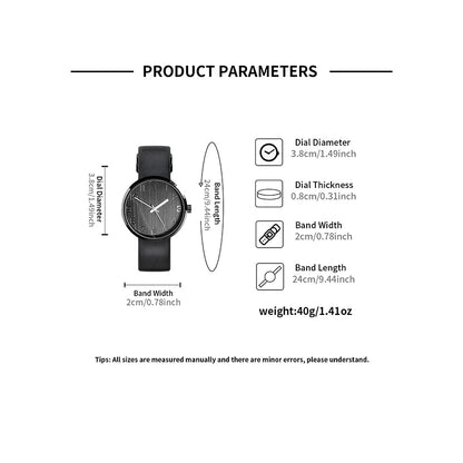 TOMI Men's Watch Luxury Brown Belt Quartz Watch Men's and Women's Leisure Simple Watch Men's Watch Gift