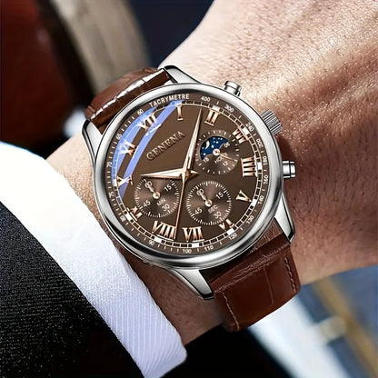 Luxorive LumeEdge – Men’s Sporty Business Quartz Watch