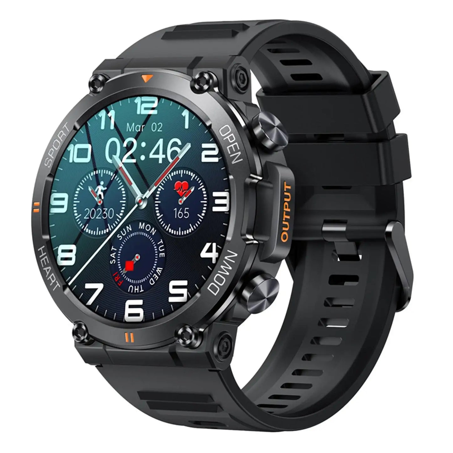 Luxorive K56Pro Smartwatch – 1.39" HD Display, Heart Rate, Bluetooth, 400mAh Battery, Sports & Outdoor Use